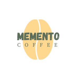 Logotipo con grano Memento Coffee