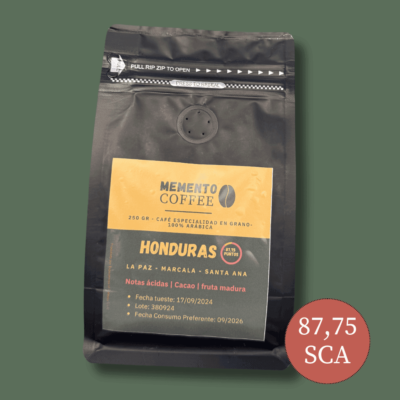 Café de especialidad en grano de Honduras 250 gr