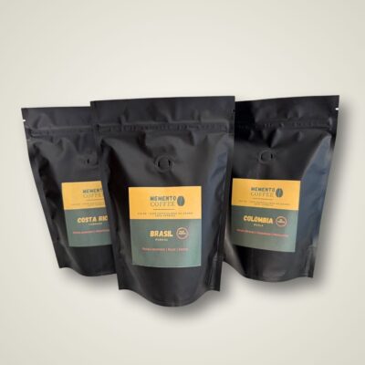 Pack Sweety de tres cafés de especialidad dulces con notas de chocolate y caramelo - Memento Coffee